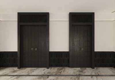 侘寂风门组合3D模型下载